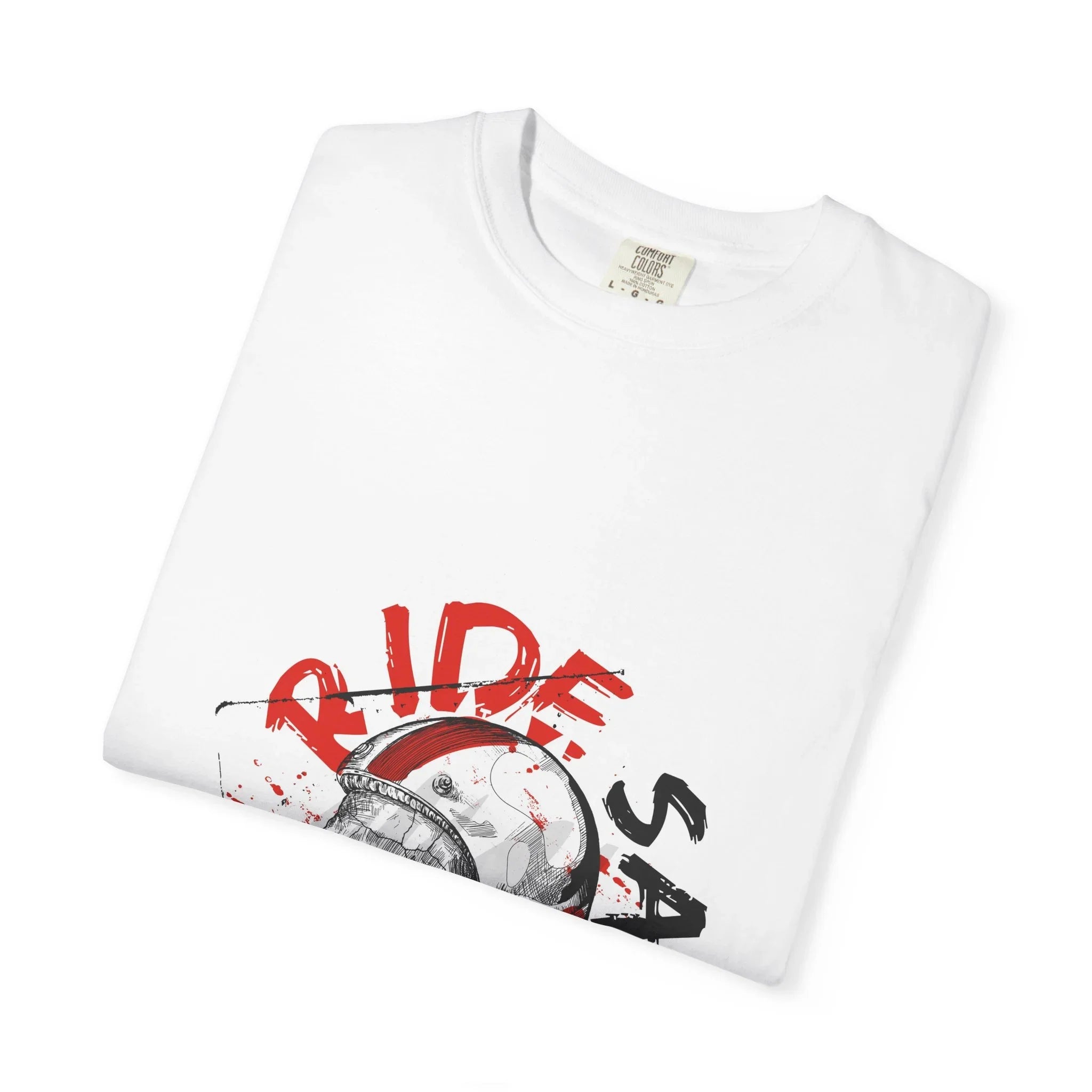 Ride Safe Skull T-Shirt — Motorcycle Helmet Graphic Tee