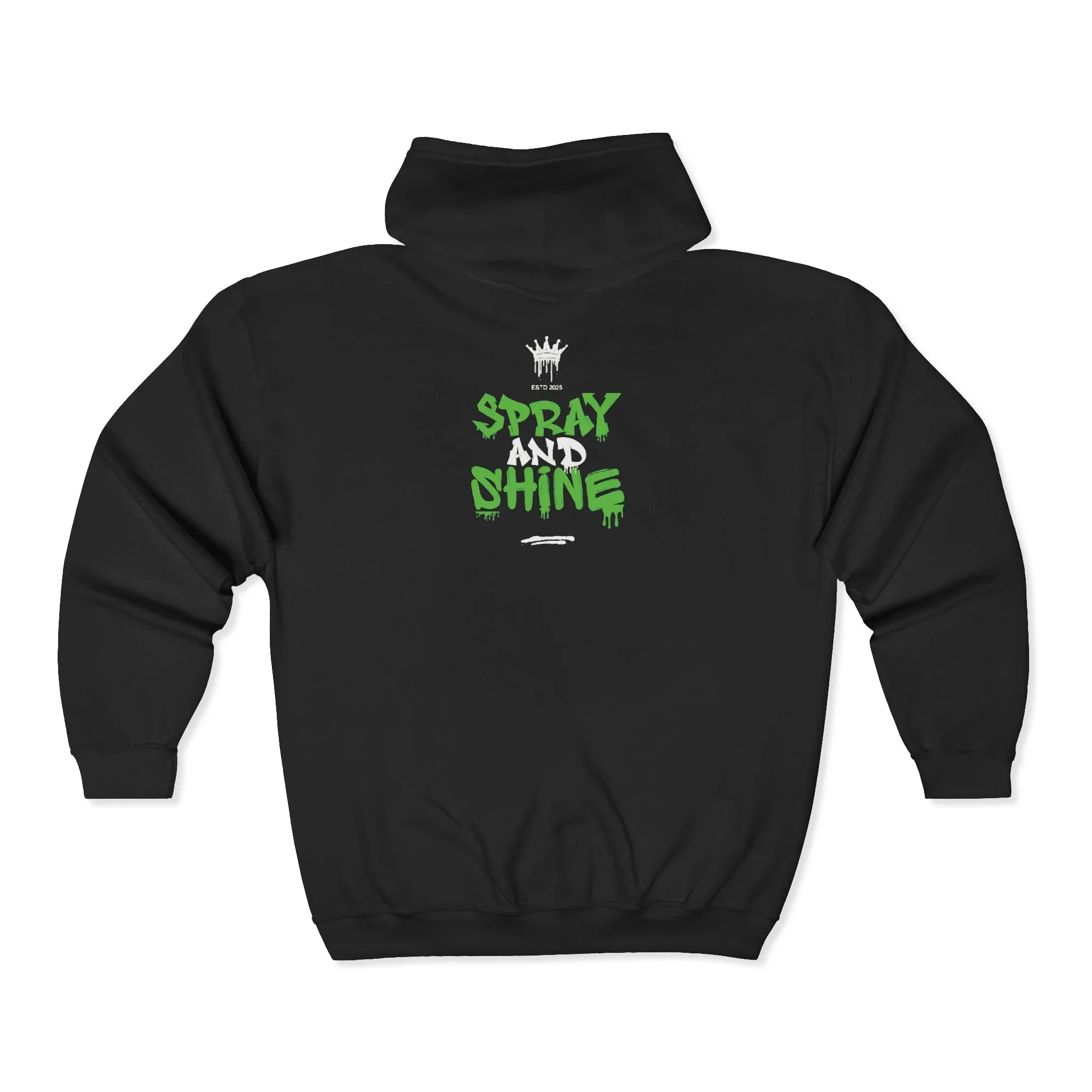 Stray and Shine Zip Hoodie — Streetwear Gothic Graphic Full-Zip Sweatshirt