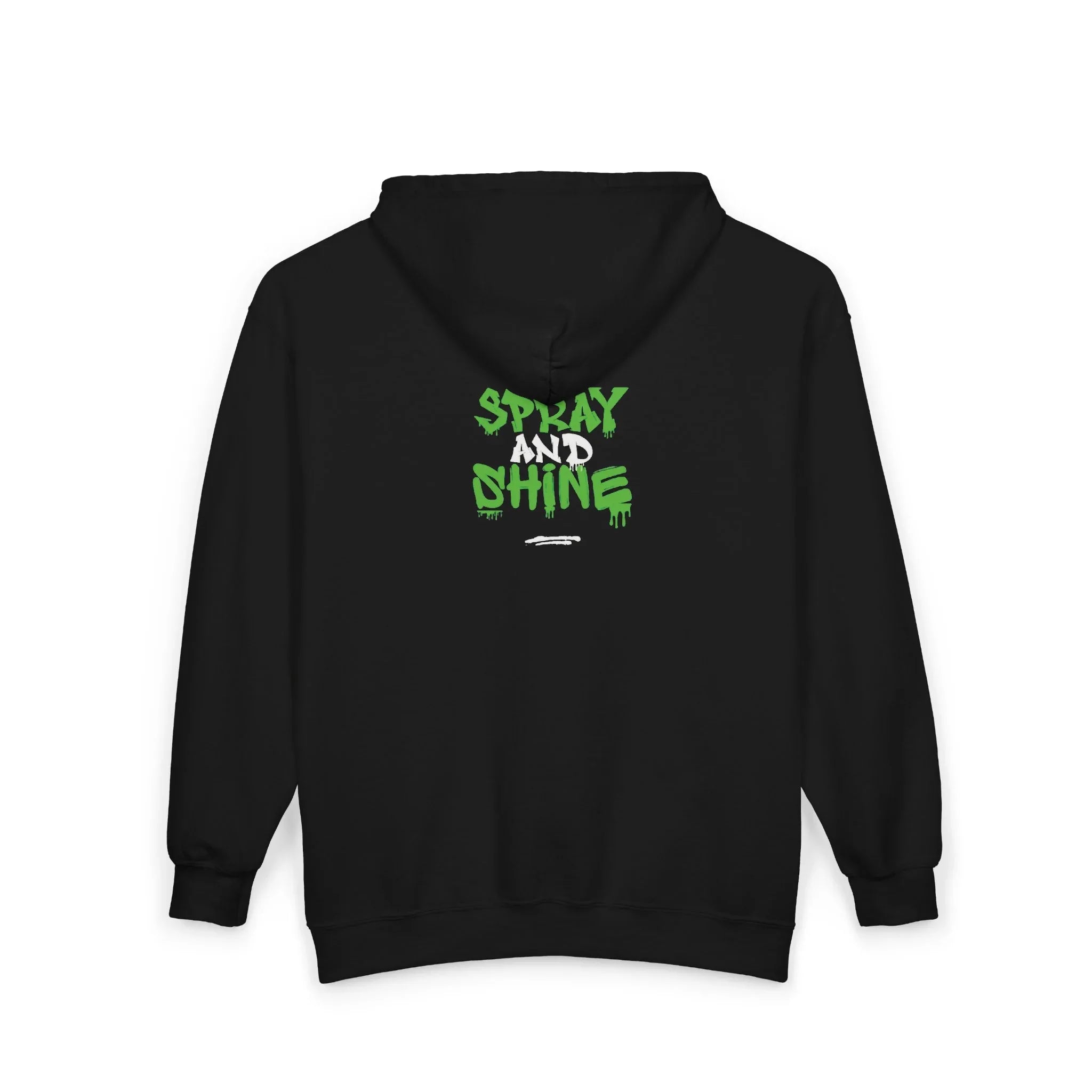 Stray and Shine Zip Hoodie — Streetwear Gothic Graphic Full-Zip Sweatshirt