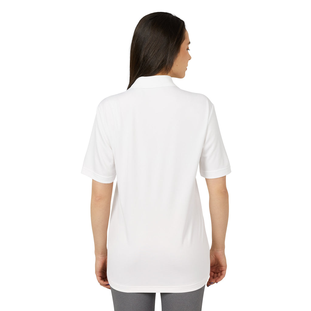 Performance Polo — Rose Heart Graphic Pocket