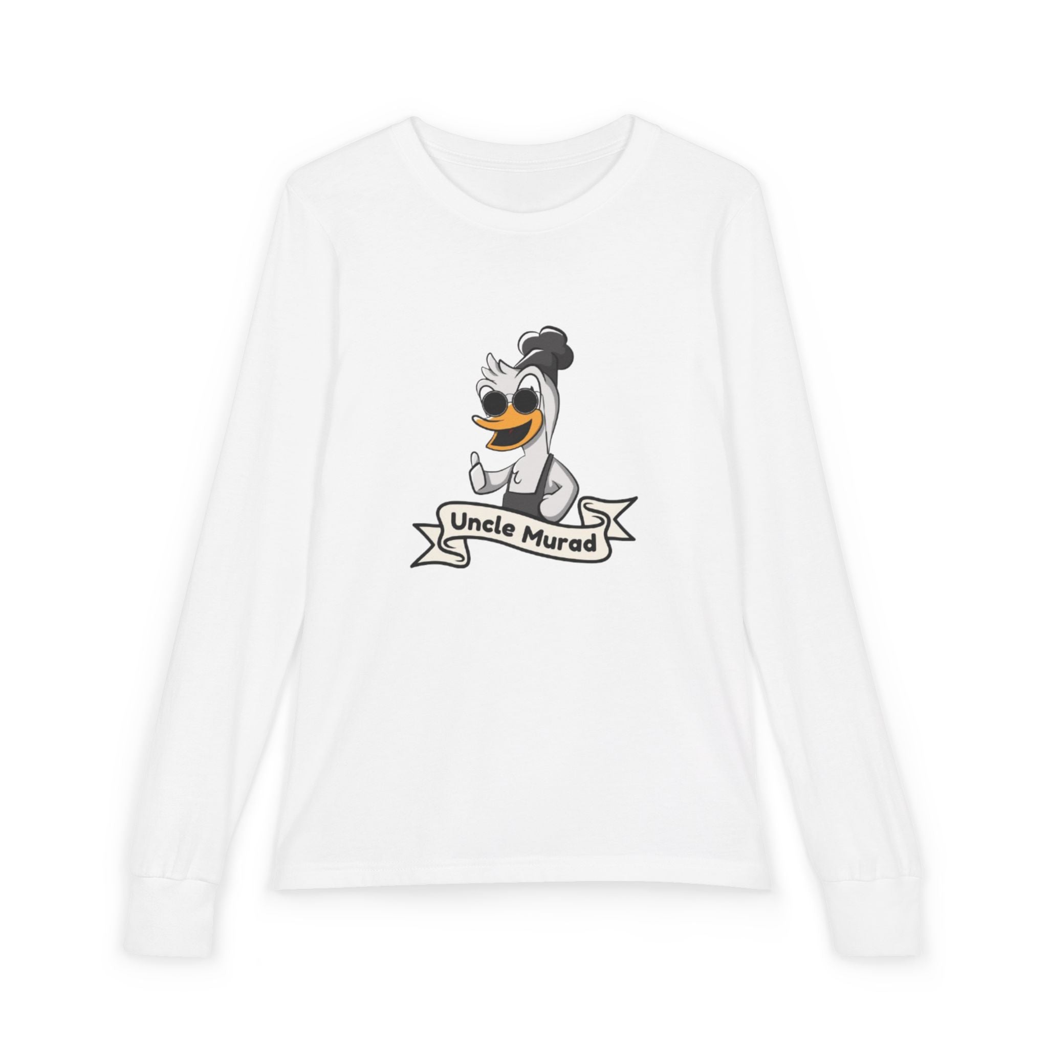 Youth Long Sleeve Tee — Cartoon Duck 'Uncle Murad' Kids Shirt