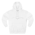 Minimal Heart Line Hoodie — Simple Love Graphic Pullover
