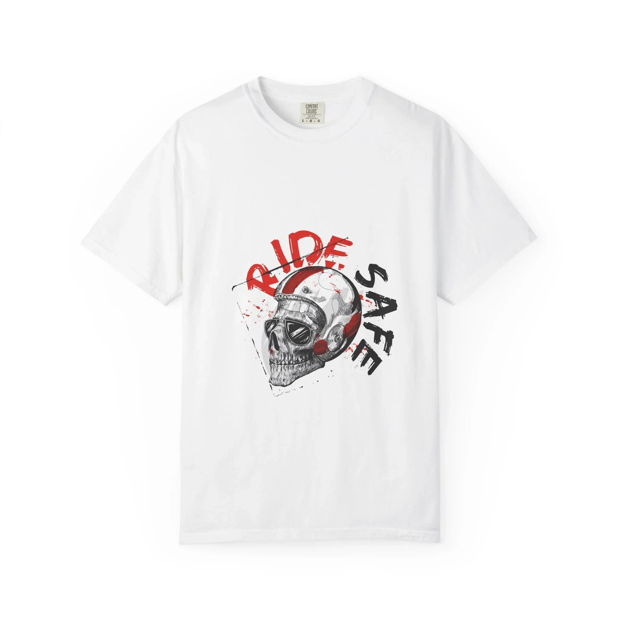Ride Safe Skull T-Shirt — Motorcycle Helmet Graphic Tee